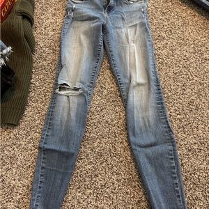 Kut from the Kloth Blue Distressed Skinny Jeans